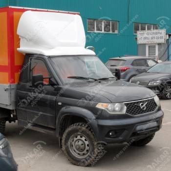 Спойлер на УАЗ регулируемый по высоте черная кабина