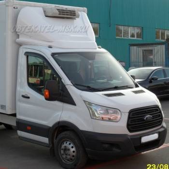 Обтекатель (спойлер) на Форд Транзит (Ford Transit) регулируемый по высоте с вырезом под рефрижератор