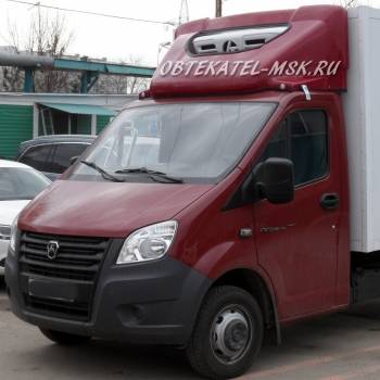 Обтекатель (спойлер) на Газель Некст 2,0м цвет Вишня на кабине цвет Чили Обтекатель (спойлер) на Газель Некст 2,0м цвет Вишня на кабине цвет Чили