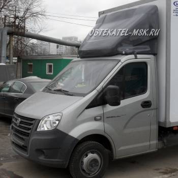 Обтекатель (спойлер) на Газель Некст 2,2-2,3м Шторм на кабине Сильвер лайт Обтекатель (спойлер) на Газель Некст 2,2-2,3м Шторм на кабине Сильвер лайт