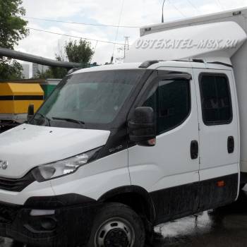 Обтекатель (спойлер) на Ивеко Дейли дубль кабина (Iveco Daily) на раме низкий