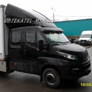 Обтекатель (спойлер) на Ивеко Дейли дубль кабина (Iveco Daily) регулируемый по высоте