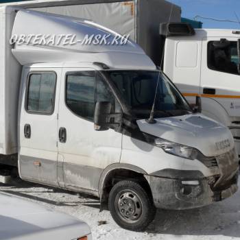 Обтекатель (спойлер) на Ивеко Дейли дубль кабина (Iveco Daily) регулируемый по высоте