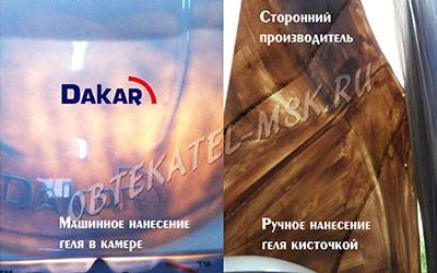Машинное нанесение геля в камере